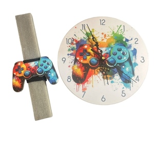 Πασχαλινή λαμπάδα PlayStation με ρολόι τοίχου Grey - αγόρι, λαμπάδες, σετ, για παιδιά, games