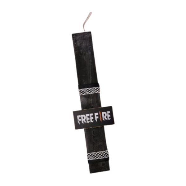 Μαύρη Πασχαλινή λαμπάδα 25cm Freefire - αγόρι, λαμπάδες, για παιδιά, για εφήβους, games
