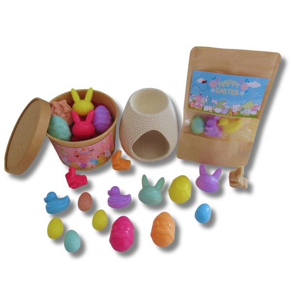 Easter's Special Set: "Happy Easter Triple Set" (3 τμχ) - πασχαλινά δώρα, αρωματικά χώρου, soy candle, διακοσμητικό πασχαλινό - 3