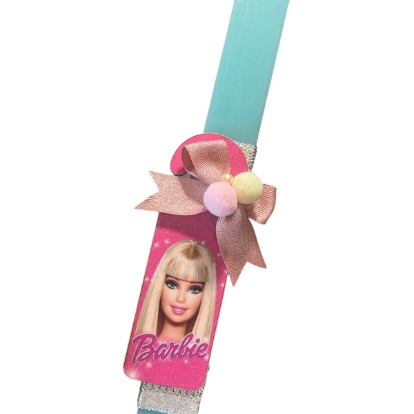Πασχαλινή λαμπάδα Barbie με hanger πόρτας - κορίτσι, λαμπάδες, για παιδιά, κούκλες, ήρωες κινουμένων σχεδίων