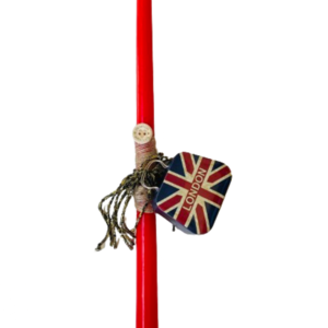 Χειροποίητη Πασχαλινή Λαμπάδα με Βαλιτσάκι Σημαία Αγγλίας Μπρελόκ - κορίτσι, λαμπάδες, για ενήλικες, για εφήβους, προσωποποιημένα