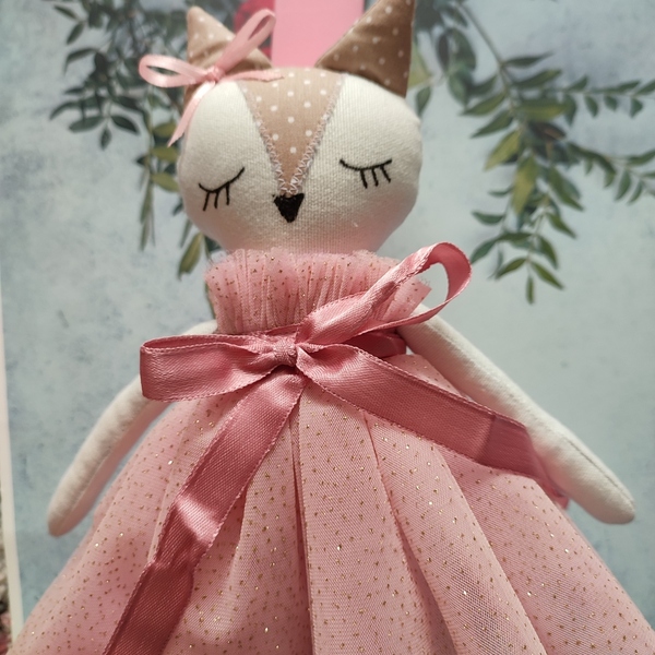 Πασχαλινή ροζ λαμπάδα με χειροποίητη κούκλα.. - κορίτσι, λαμπάδες, λούτρινα, για παιδιά, πριγκίπισσες - 2
