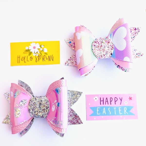 Παιδικά κλιπς μαλλιών Glitter Bow - κορίτσι, πάρτυ γενεθλίων, δώρα γενεθλίων, hair clips