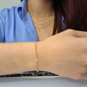 Gold Rozeta Bracelet - ατσάλι, χεριού, αυξομειούμενα, φθηνά - 2
