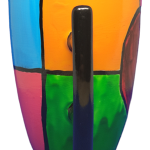 Σετ κούπα πορσελάνης και λαμπάδα με χειροποίητο σχέδιο "καρδιά με χρώματα" - ζωγραφισμένα στο χέρι, χειροποίητα, πορσελάνη, κούπες & φλυτζάνια - 4
