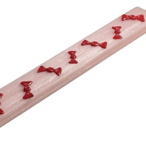 Λαμπάδα “Red Bows” (ζωγραφισμένη στο χέρι) - φιόγκος, λαμπάδες, για παιδιά, για ενήλικες, για εφήβους