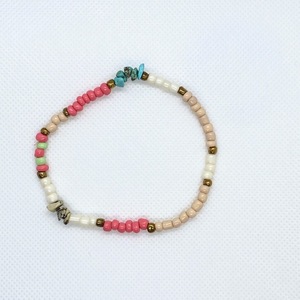 |Beaded Anklet Bracelets |Gemstones - Polymer Clay beads| Various Colours - ημιπολύτιμες πέτρες, χάντρες, layering, ποδιού - 2
