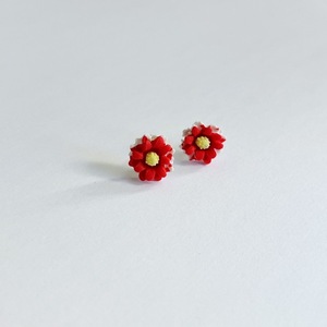 Σκουλαρικια καρφωτα - πηλός, λουλούδι, μικρά, φθηνά - 4