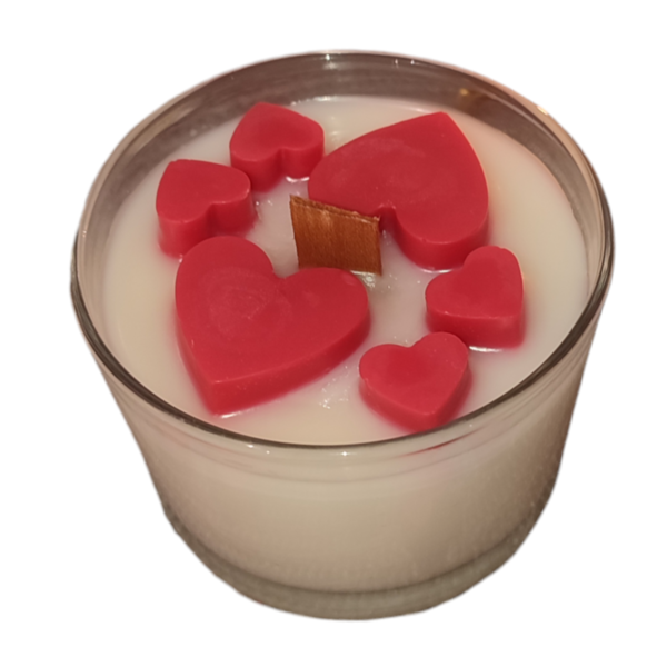Valentine's Candle από κερί σόγιας 200γρ. στο άρωμα της γλυκιάς Φράουλας. - αρωματικά κεριά, κεριά, αγ. βαλεντίνου, κεριά & κηροπήγια, vegan κεριά