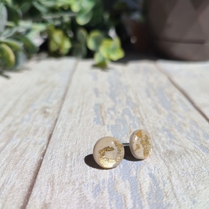 Σκουλαρίκια Χρυσή Άμμος στρογγυλά - στρογγυλό, πηλός, μικρά, φθηνά - 2