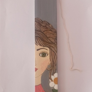 Ζωγραφισμένη πασχαλινή λαμπάδα 6 - κορίτσι, λαμπάδες, για ενήλικες, για εφήβους