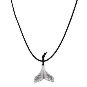 Ανδρικό μενταγιόν Ουρά φάλαινας ανάγλυφο - κορδόνια, δώρα για άντρες