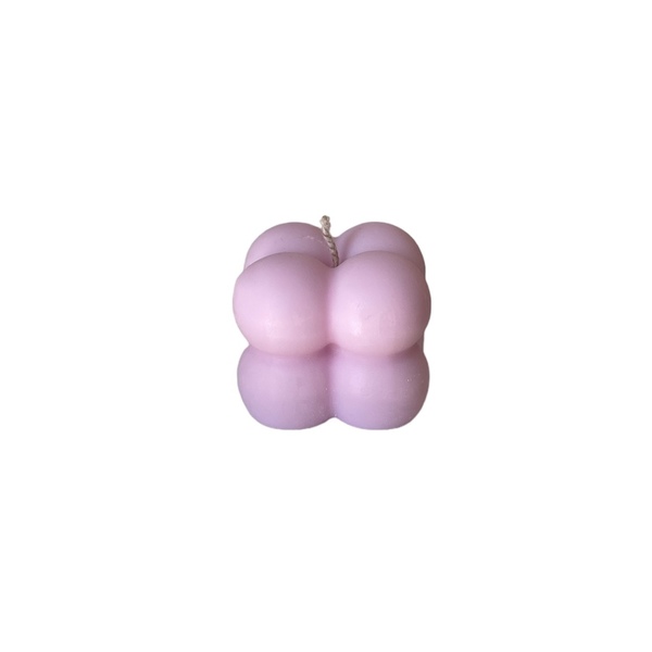 Σετ 3τμχ Χειροποίητο Κερί Bubblegum Mini Cube Ροζ - αρωματικά κεριά - 2