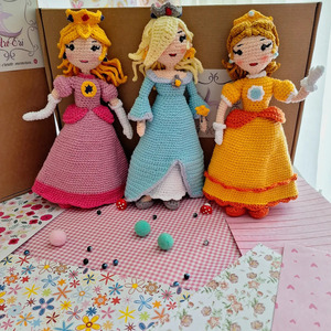 Πριγκίπισσα Peach Σούπερ Μάριο πλεκτή (25cm) - κορίτσι, λούτρινα, πριγκίπισσα, πριγκίπισσες - 3
