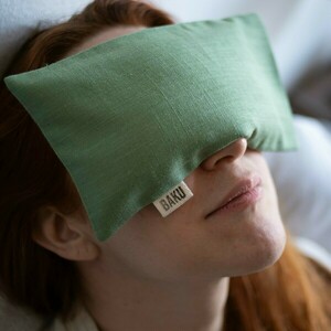 Yoga pillow / Μαξιλάρι ματιών αρωματοθεραπείας από λινάρι - βαμβάκι - 2