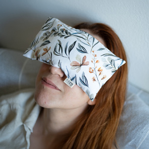 Μαξιλάρι ματιών αρωματοθεραπείας φλοράλ /Yoga pillow /βαμβακερή /21x11cm - ύφασμα, βαμβάκι, μάσκες προσώπου - 2