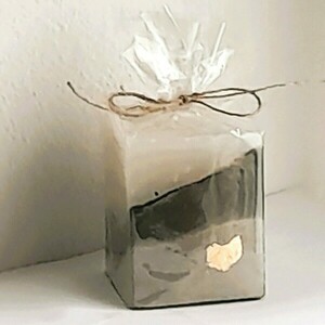 Κερι Διακοσμητικό Επιτραπέζιο λευκό σε βάση χειροποίητο - χειροποίητα, κεριά, δώρα για δασκάλες, για ενήλικες - 2