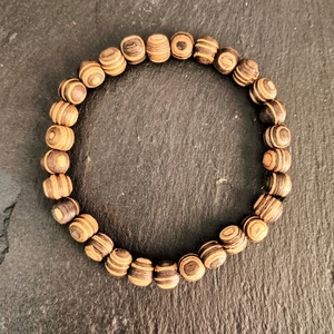 Βραχιόλι "Forest Beads": Ελαστικό με Ξύλινες Χάντρες - ξύλο - 2