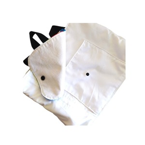 Χειροποίητη υφασμάτινη τσάντα πλάτης άσπρη μεσαίου μεγέθους - ύφασμα, πλάτης, μεγάλες, all day, πάνινες τσάντες - 4