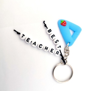 Μπρελόκ best teacher - πλαστικό, όνομα - μονόγραμμα, σπιτιού, για δασκάλους - 3