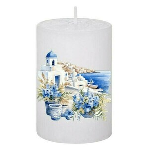Κερί Καλοκαιρινό Santorini 74, 5x7.5cm - αρωματικά κεριά