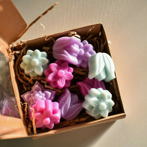 Wax melts σε σχήμα λουλουδιών - αρωματικά κεριά - 3
