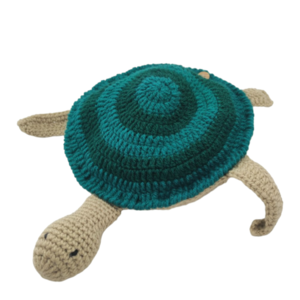 Παιχνίδι "Χελώνα με χελωνάκια στην κοιλίτσα" (30×23×9εκ.), πλεκτό νήμα - δώρα για παιδιά, δώρα για μωρά - 2