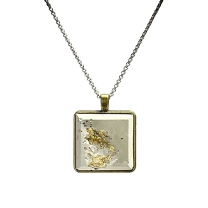 Concrete square pendants - μπρούντζος, φθηνά, μενταγιόν