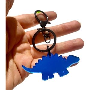 Μπλε μπρελόκ δεινόσαυρος από plexiglass - κορίτσι, δεινόσαυρος, plexi glass, αγορίστικο, σπιτιού