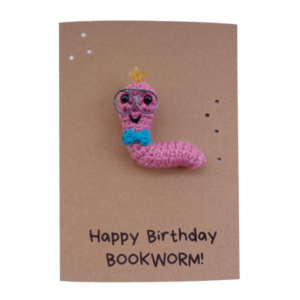 Ευχετήρια κάρτα για βιβλιοφάγους - Bookworm - γενέθλια