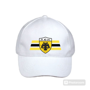 Καπέλο λευκό με την αγαπημένη ομαδα - βαμβάκι, καπέλο, ποδόσφαιρο