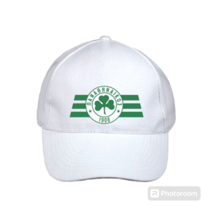 Καπέλο λευκό με την αγαπημένη ομαδα - βαμβάκι, καπέλο, ποδόσφαιρο - 2